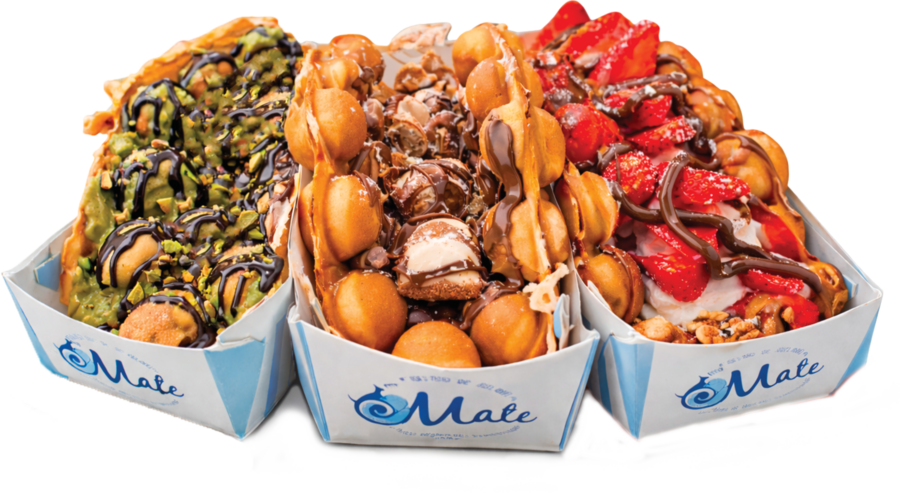 Bubble Waffle sem Gelado